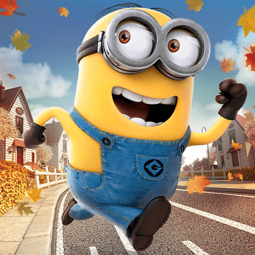 showing the official logo of minion rush mod apk.