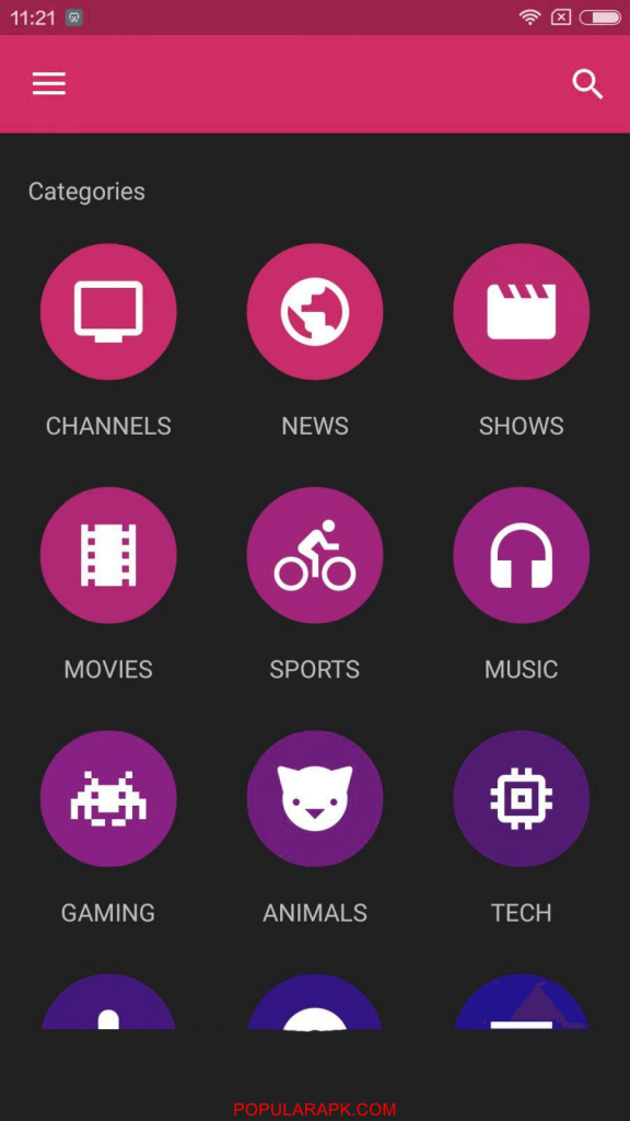 all categories in mobdro app