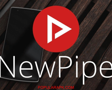 newpipe apk logo with stiped background