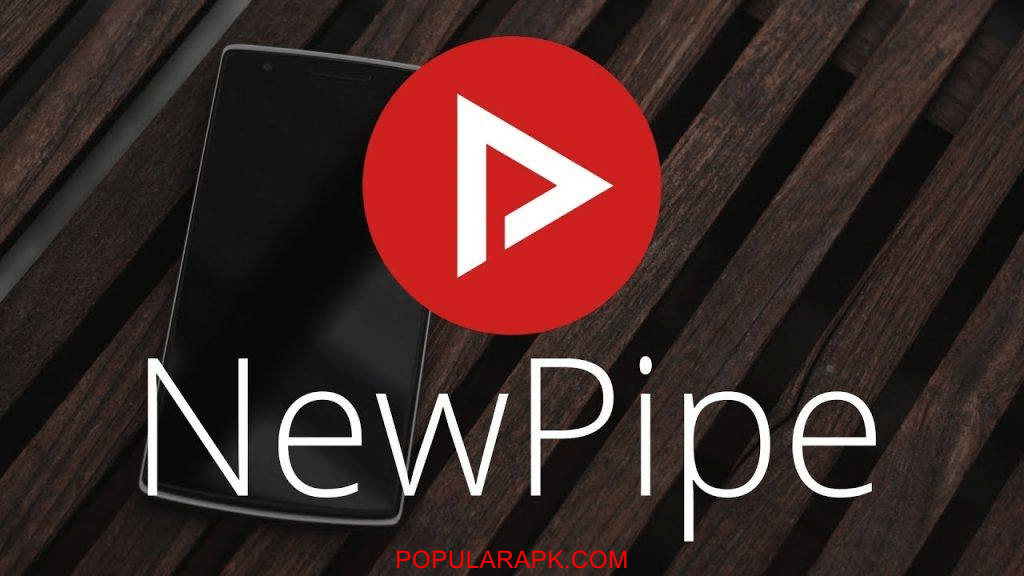 newpipe apk logo with stiped background