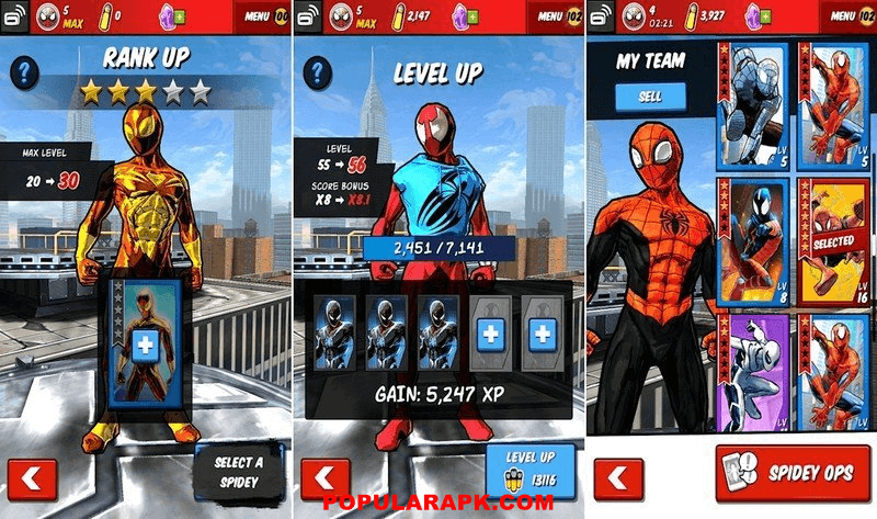 watch how you can customize your character in spider-man unlimited mod apk.