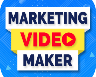 showing the official logo of marketing video maker.
