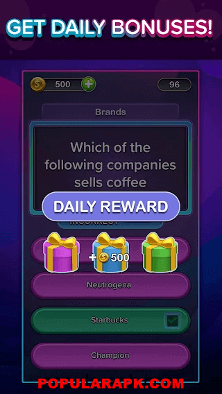 you can win daily bonuses with trivia mnod apk.