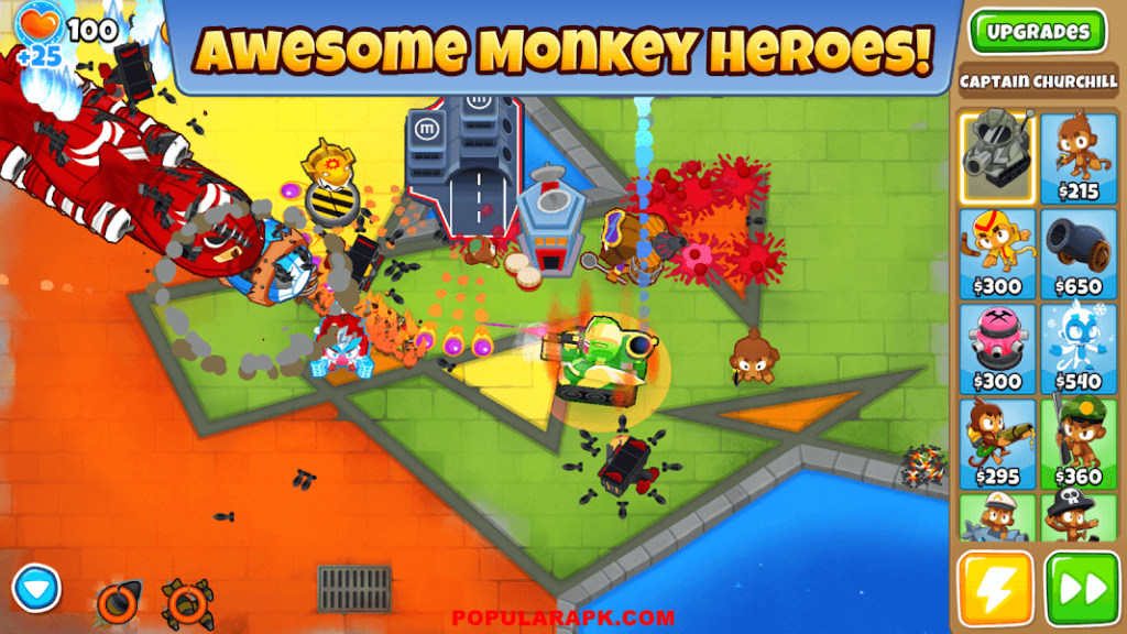 Play with awesome monkey heroes in this game.