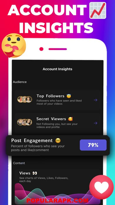 see the actual insights of what your instagram account is doing with tiktrends mod apk.