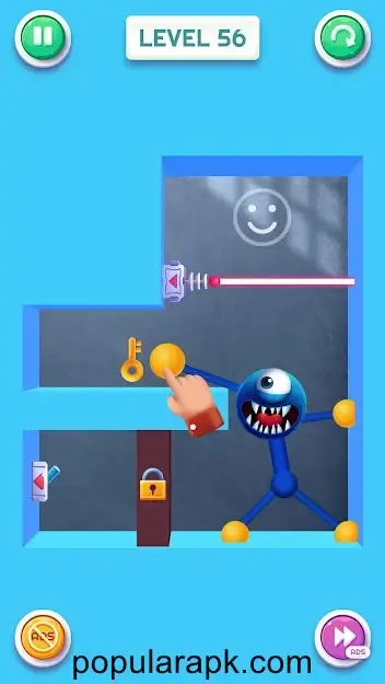 enjoy one of the trickiest level number 56 with huggy stretch mod apk.