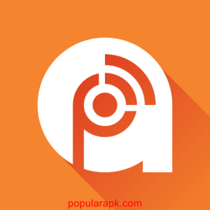 Showing the official icon of podcast addict mod apk.