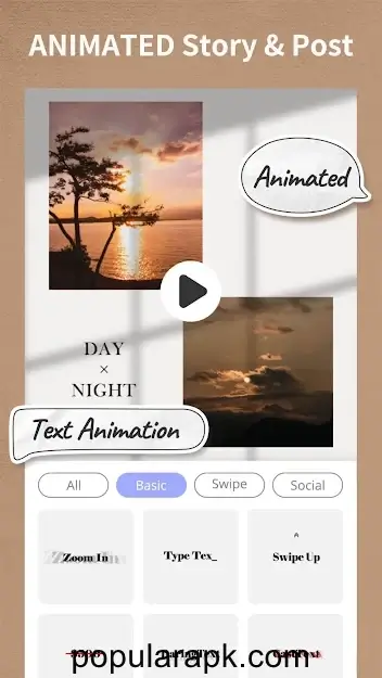 Create amazing animated stories and post them on scial platform with storylab mod apk.