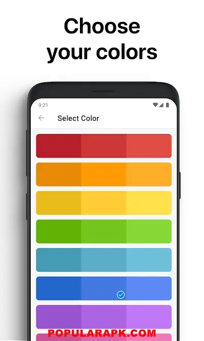 mark your tasks with different colours to different easily.
