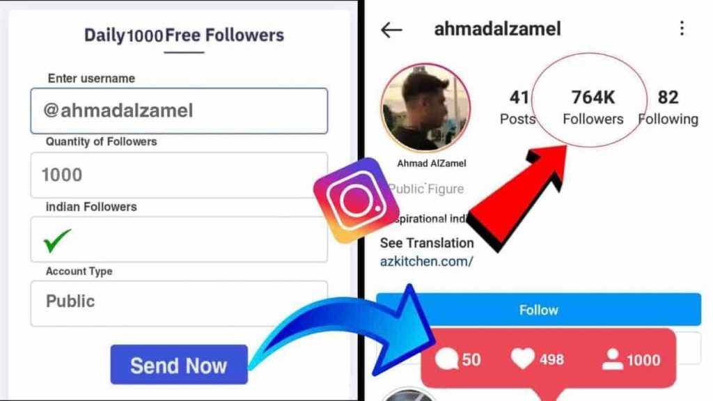 add your userid and get followers instantly.