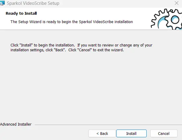 install button during videoscribe free download setup process
