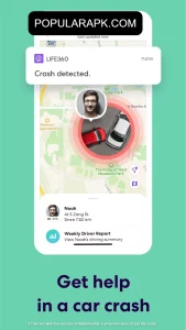 With life360 get a help in a car crash