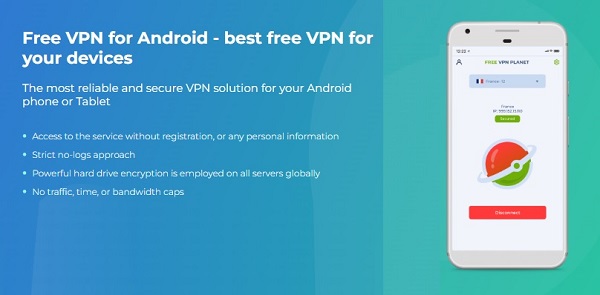 Free VPN for Android devices